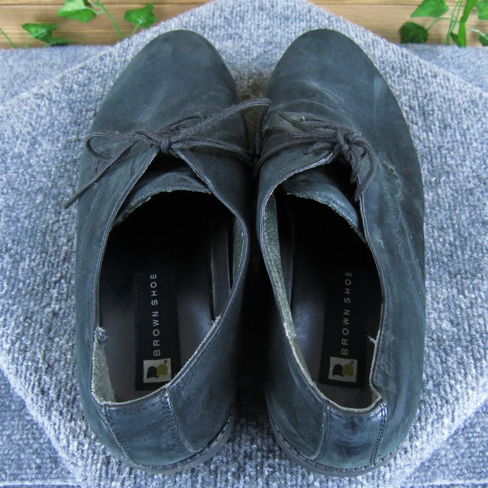 Brown Shoes Men's Portland Derby Oxfords Black Leather Size 10.5 Wide  Used 2025